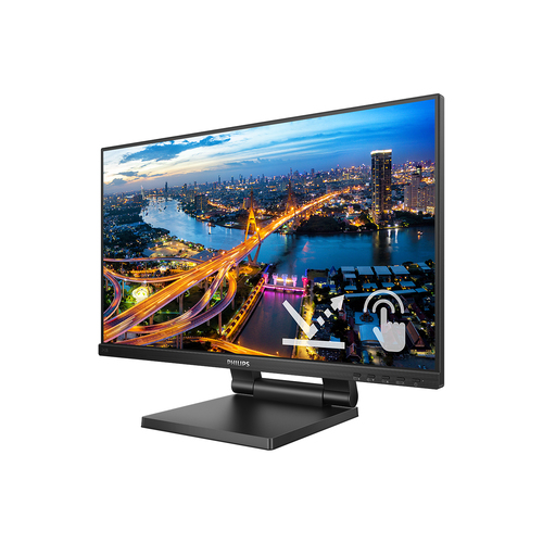 PHILIPS MONITOR TOUCH 23,8 LED IPS FHD 16:9 4MS 250 CDM, VGA/DP/HDMI, PIVOT, MULTIMEDIALE