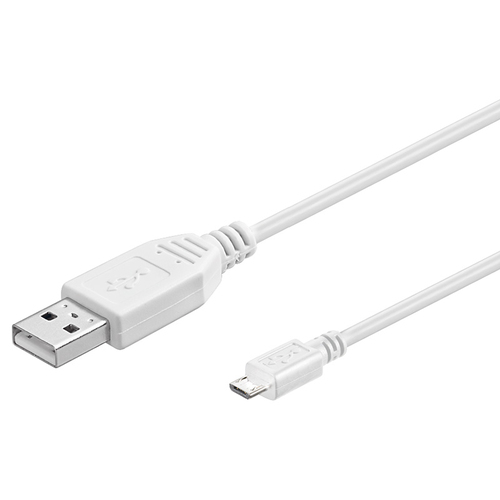 DIGITUS CAVO USB 2.0, A/MICRO B, M/M, COLORE BIANCO, 0,15MT