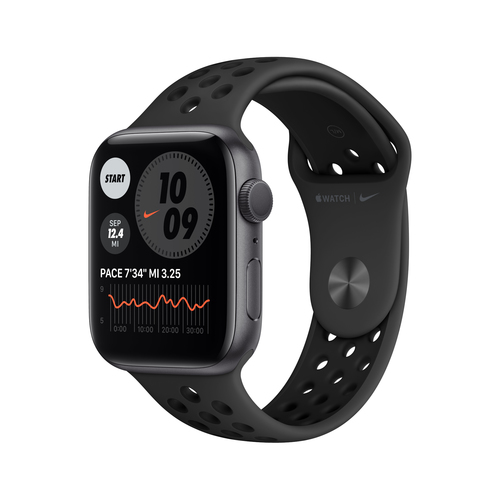 APPLE WATCH NIKE SERIES 6 GPS, 44MM SPACE GRAY ALUMINIUM CASE WITH ANTHRACITE/BLACK NIKE SPORT BAND