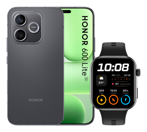 HONOR 600 LITE 5G DUAL SIM 6.6" OCTA CORE 256GB RAM 8GB 5G ITALIA VELVET BLACK + WATCH 2i SMARWATCH BLACK