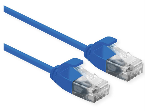 ROLINE CAVO DI RETE UTP DATA CENTER PATCH CORD CAT.6A (CLASSE EA) LSOH SLIM 3 M BLU