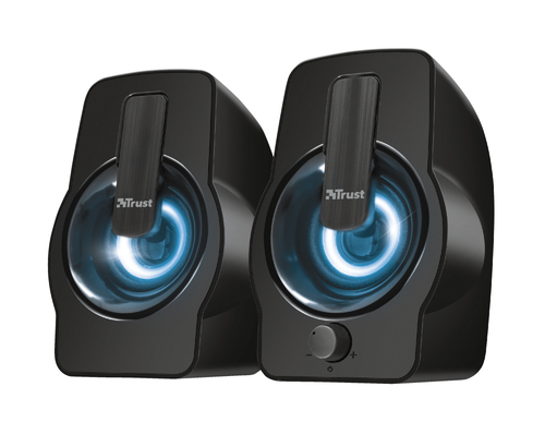 TRUST SET ALTOPARLANTI SPEAKERS 2.0 12W PICCO (6W RMS) ILLUMINATI LED RGB - GEMI - NERO