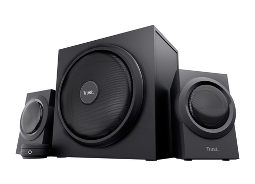 TRUST SET ALTOPARLANTI SPEAKERS 2.1 120W PICCO (60W RMS) - CON TELECOMANDO CON INGRESSO AUX + PRESA