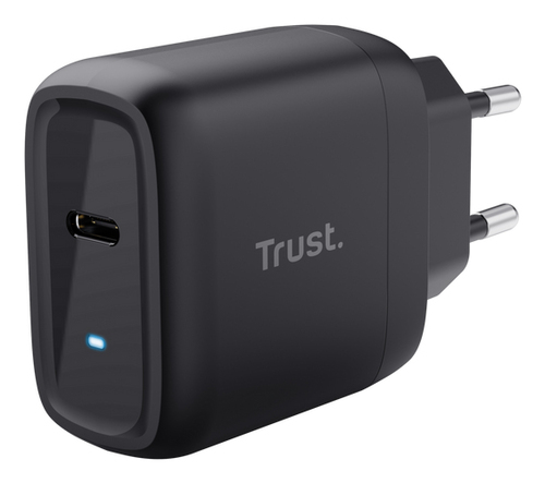 TRUST ALIMENTATORE/CARICABATTERIA 45W USB-C GAN - CAVO RICARICA INCLUSO - PLASTICA RICICLATA 50 - M