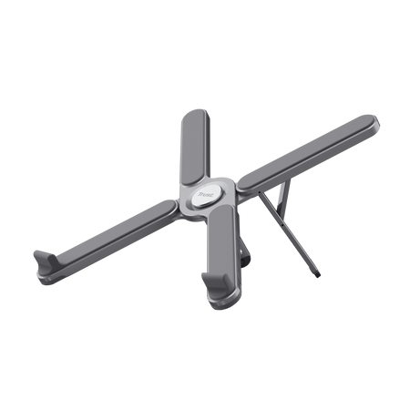 TRUST SUPPORTO/RIALZO PER LAPTOP - PIEGHEVOLE IN ALLUMINIO - MACY - GRIGIO