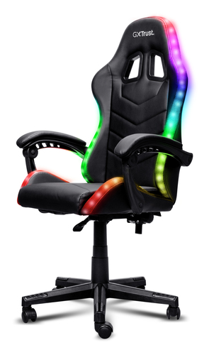TRUST SEDIA GAMING CON ILLUMINAZIONE LED RGB - GXT 704 RONIQ RGB - NERO