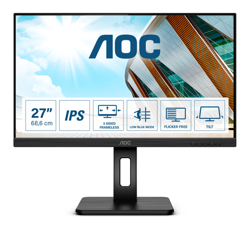 AOC MONITOR 27 LED IPS 16:9 FHD 250 CDM, PIVOT, VGA/DVI/HDMI, USB-C, MULTIMEDIALE