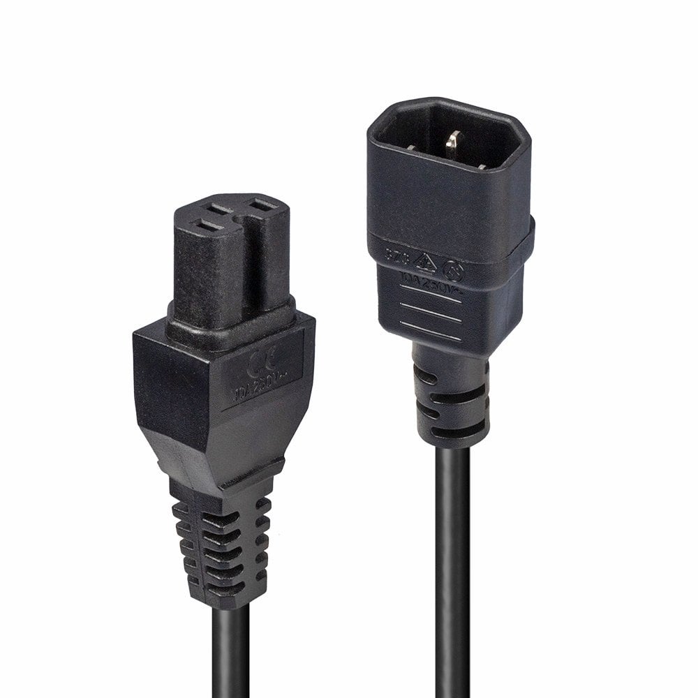 LINDY CAVO DI ALIMENTAZIONE DA  C14 a C15 RESISTENTE AL CALORE NERO  2M