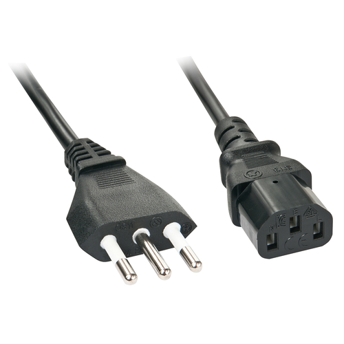 LINDY Cavo di alimentazione da spina IT a C13, 3m
