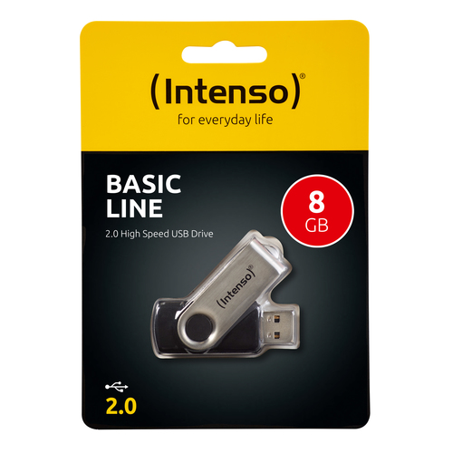 INTENSO PEN DISK 8GB USB 2.0 BASIC LINE BLACK