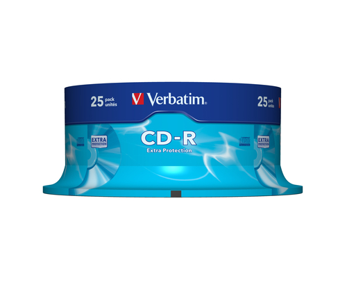 VERBATIM 25 CD-R EXTRA PROTECTION 700MB 80 MIN 52X AZO CAKE BOX