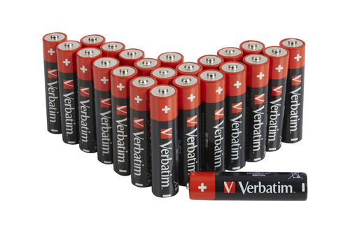VERBATIM PREMIUM ALKALINE BATTERIE MINISTILO AAA 1.5 V MAXI PACK CONF DA 24 Pz.