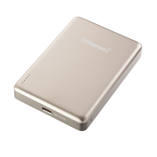INTENSO S10000 POWER BANK 10.000mAh USB-C DISPLAY LCD CON CAVO USB-C INTEGRATO BEIGE