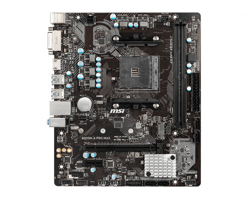 MSI MB AMD A320M-A PRO MAX MATX AM4 2DDR4 PCI-E X16 M2 SATA