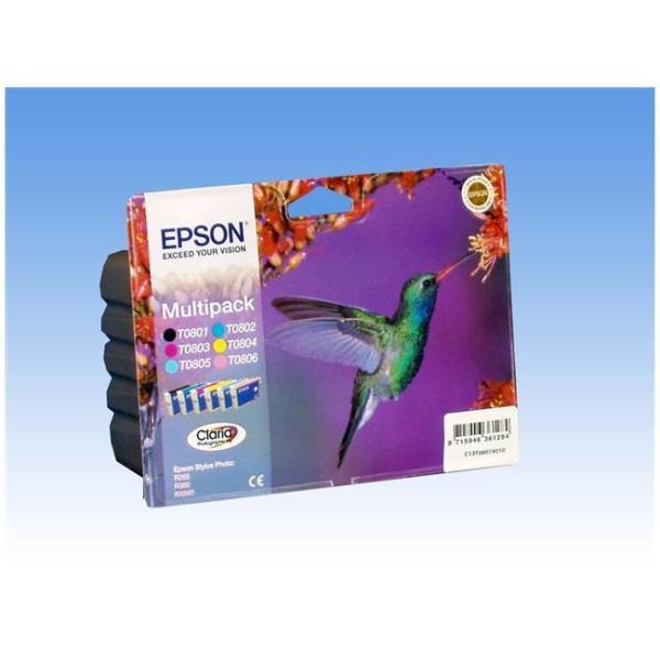 EPSON CART INK MULTIPACK T080, 6 COLORI