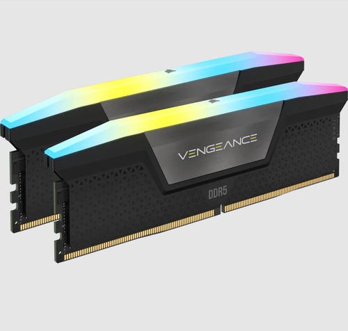 CORSAIR RAM VENGEANCE RGB DDR5 32GB 2X16GB DDR5 6000 PC5-48000 C40 1.35V - BLACK
