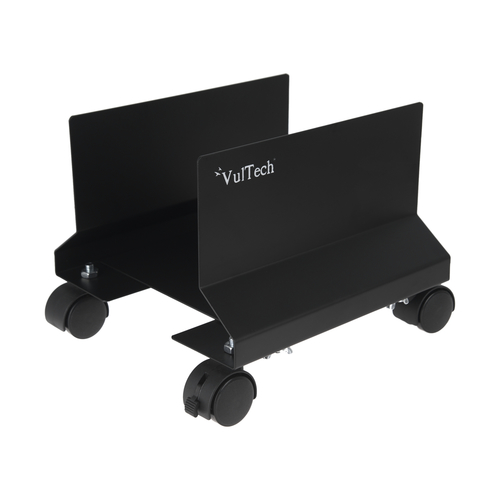 VULTECH CP-01 CARRELLO PORTA PC IN ALLUMINIO CON 4 RUOTE BLOCCANTI PESO MAX 50 KG NERO