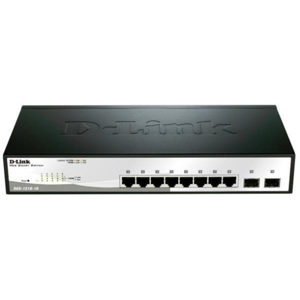 D-LINK SWITCH 8 PORTE GIGABIT + 2 PORTE SFP SMART+