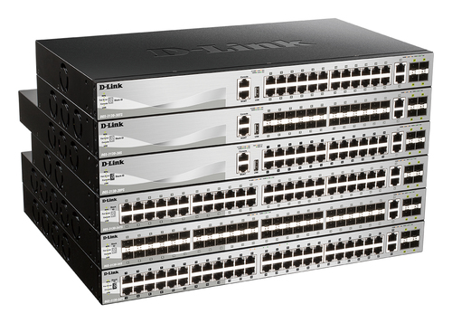 D-LINK SWITCH 24 X 10/100/1000BASE-T POE PORTS (370W BUDGET) LAYER 3 STACKABLE MANAGED GIGABIT SWITC