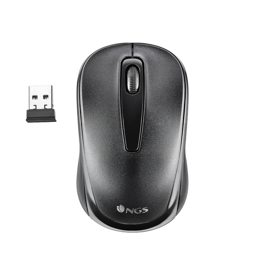 NGS EASY GAMMA MOUSE OTTICO WIRELESS 2.4GHz NANO RICEVITORE USB 2 TASTI 1.200 DPI NERO