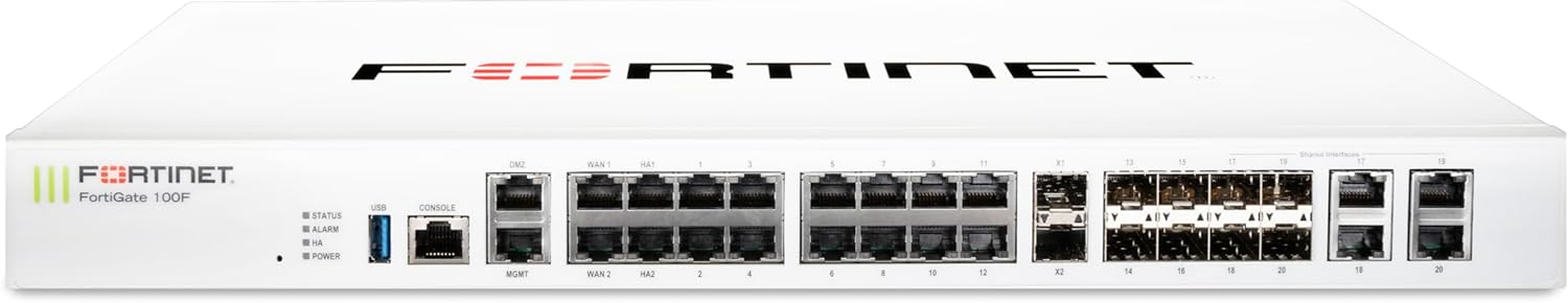 FORTIGATE-100F FIREWALL HARDWARE PIU 3 ANNI DI SERVIZI FORTICARE PREMIUM E FORTIGUARD UTP
