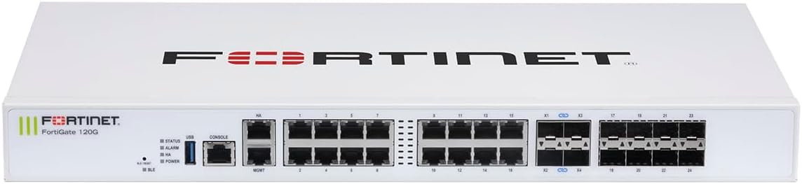 FORTIGATE-120G 18 PORTE GE RJ45 (INCLUSA 1 P. DI MGMT, 1 P. HA, 16 P. SWITCH), 8 X GE SFP SLOTS, 4 X