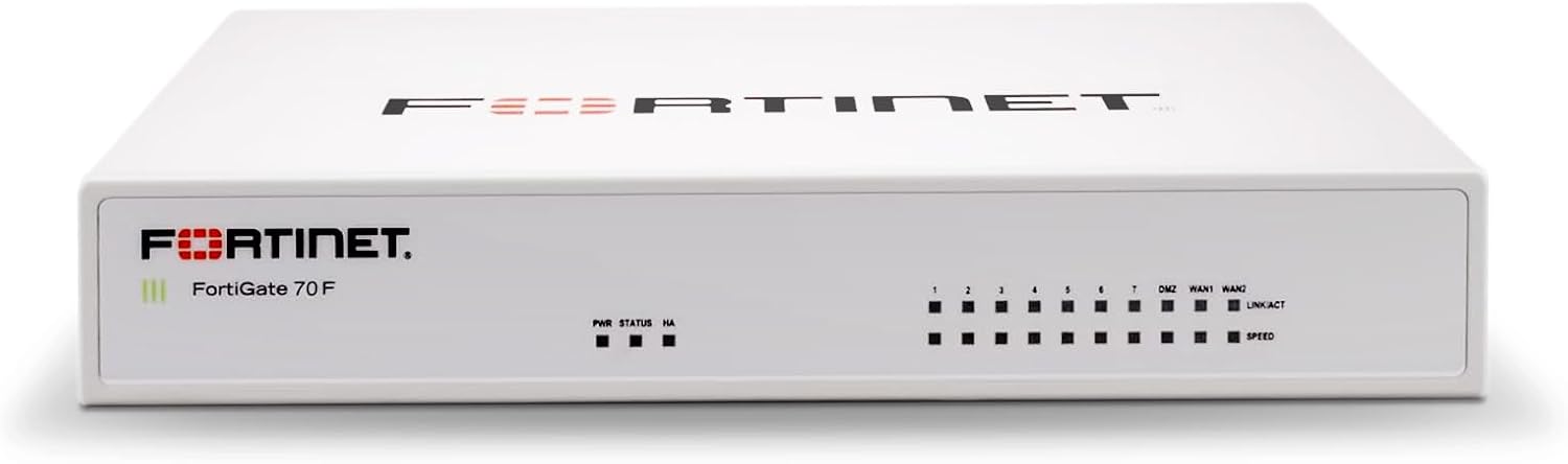 FORTIGATE-70F 10 PORTE GE RJ45 (INCLUSO 7 P. INTERNE, 2 P. WAN, 1 P. DMZ)