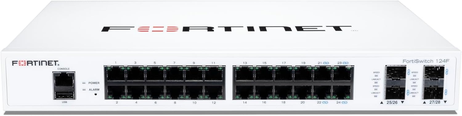 FORTISWITCH-124F FORTISWITCH-124F SWITCH CON 24 P. GE + 4 P. SFP+ + 1 P. CONSOLE RJ45