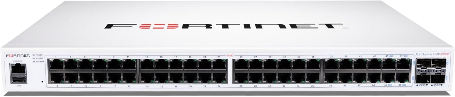 FORTISWITCH-148F-FPOE SWITCH L2+ MAN. CON 48 P. GE + 4 P. SFP+ POWER BUDGET FINO A 740W