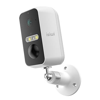 ISIWITELECAMERA A BATTERIA WIRELESS FLIP 2K BULLET FISSA PER ESTERNO IR LED E SHOWCOLOR AUDIO BIDIRE - TELECAMERE IP