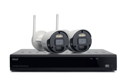 ISIWI KIT WIRELESS CONNECT S2 ISW-K1N8BF2MP-2 GEN1 NVR 8 CANALI + 2 TELECAMERE IP 1080P 2MPX WIRELES - TELECAMERE IP