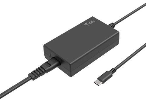 ITEK ALIMENTATORE UNIVERSALE PER NOTEBOOK E DISPOSITIVI USB-C, PD - 65W, TECNOLOGIA GaN, SUPERSLIM,
