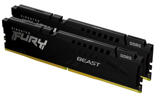 KINGSTON FURY BEAST KIT MEMORIA RAM 2x8GB 16GB TOTALI 5.600 MHz TIPOLOGIA DDR5 TECNOLOGIA DIMM 288-PIN CL40 BLACK