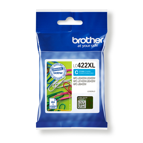 BROTHER CART INK CIANO, 422XL, 1500 PAG