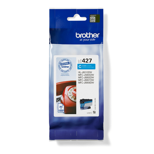 BROTHER LC-427C INK JET CIANO PER MFC-J6955DW / MFC-J6957DW / MFC-J5955DW / HL-J6010DW 1.500 PAGINE