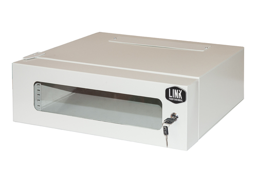 ARMADIO RACK 19 3U PROFONDITA 360 MM COLORE GRIGIO CON PORTA VETRO (AxPxL) CM 16x36x54