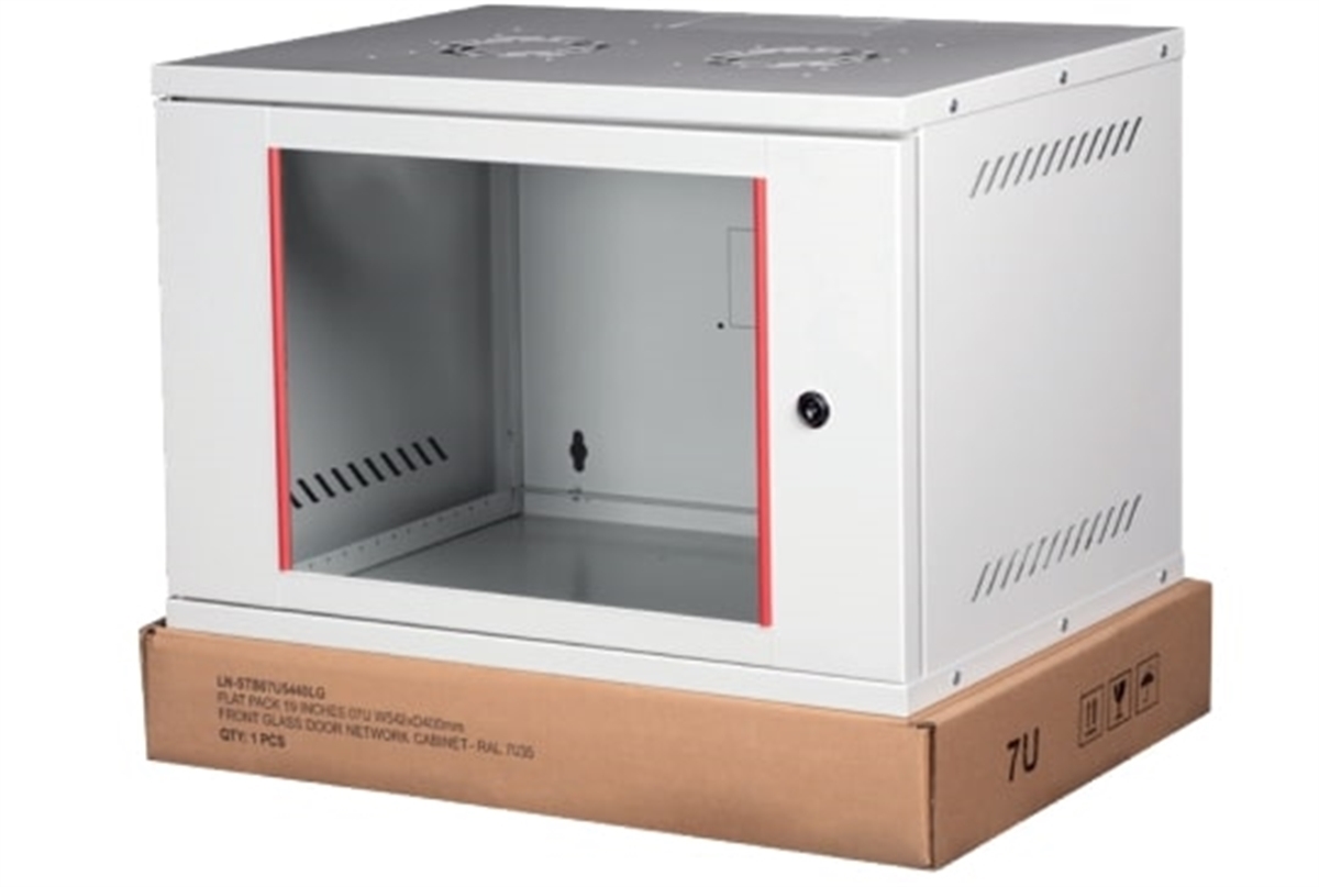 ARMADIO RACK 19 A MURO 12U 19 (L) 542 mm (P) 400 mm COLORE GRIGIO DISASSEMBLATO