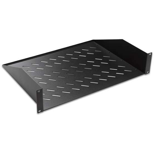 RIPIANO PER ARMADIO 19 2 UNITA PROFONDITA 550 MM. (UNIVERSALE) 2 ATTACCHI (FRONTALI) COLORE NERO