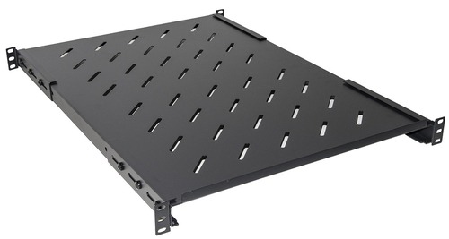RIPIANO PER ARMADIO RACK 19 ALLUNGABILE 650 MM CON 4 AGGANCI NERO