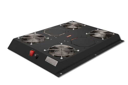 KIT 4 VENTOLE CON TERMOSTATO, 12.8 METRI CUBI CIRCOLAZIONE DARIA COLORE NERO PER ARMADI LINEA SERVER