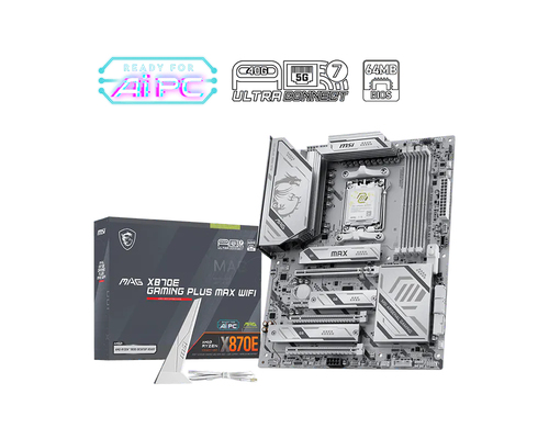 MSI MB MAG X870E GAMING PLUS MAX WIFI,X870E,AM5,4DDR5,3PCI-Ex16,3M.2,4SATA3,1USB4,1USB3.2
