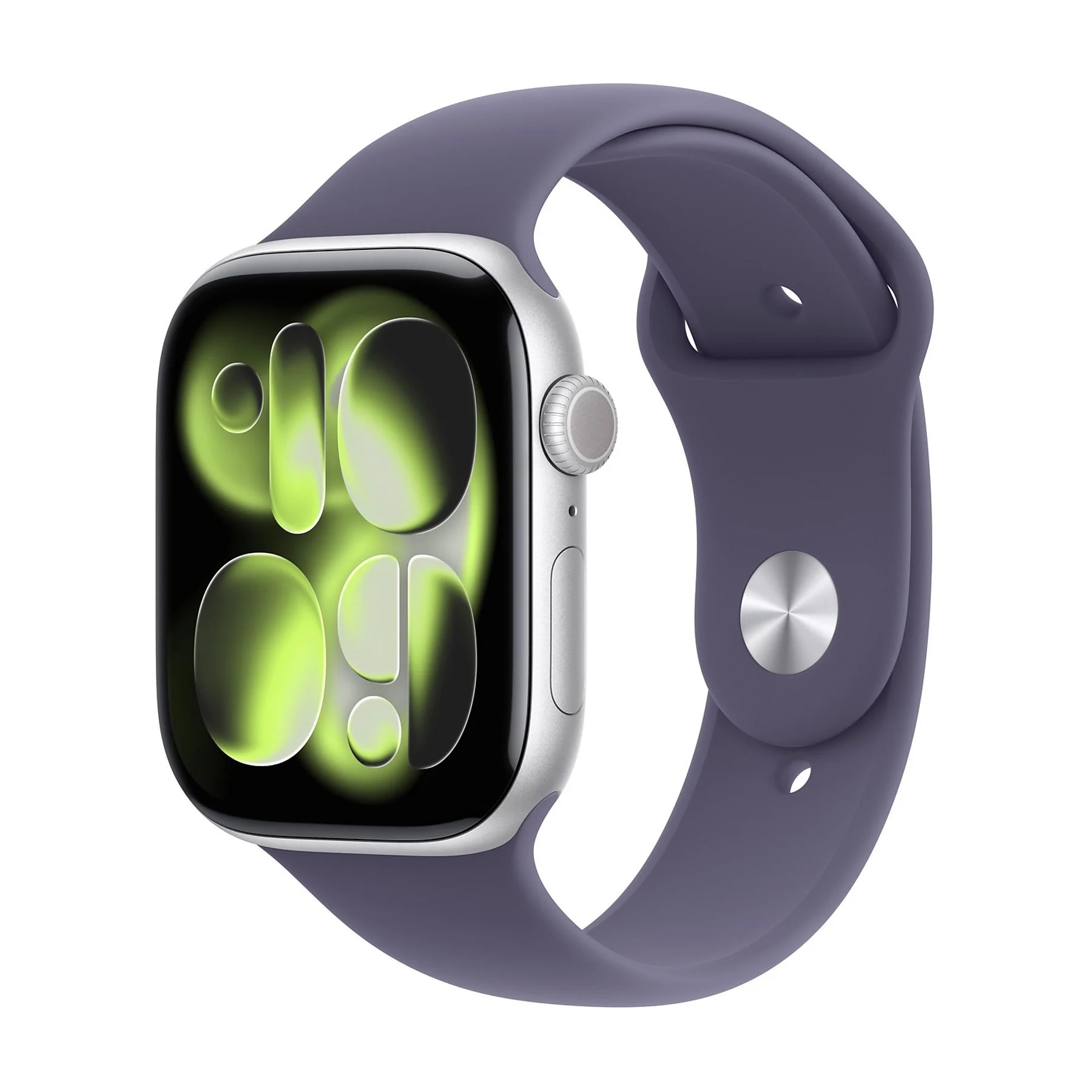 APPLE WATCH SERIES 11GPS E CELLULAR 46MM SILVER ALUMINIUM CASE WITH PURPLE FOG SPORT BAND, S/M - SMARTWATCH