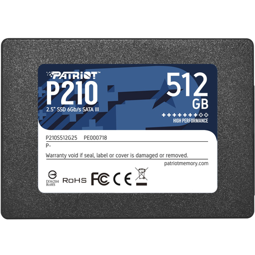 PATRIOT SSD P210 512GB SATA3 6GB/S 2,5 520/430 MB/S