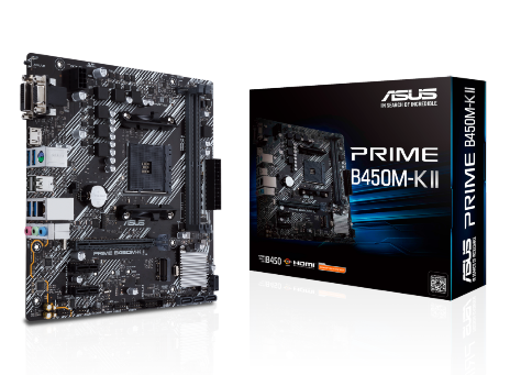 ASUS MB AMD B450, PRIME B450M-K II, AM4 DDR4, M2, HDMI