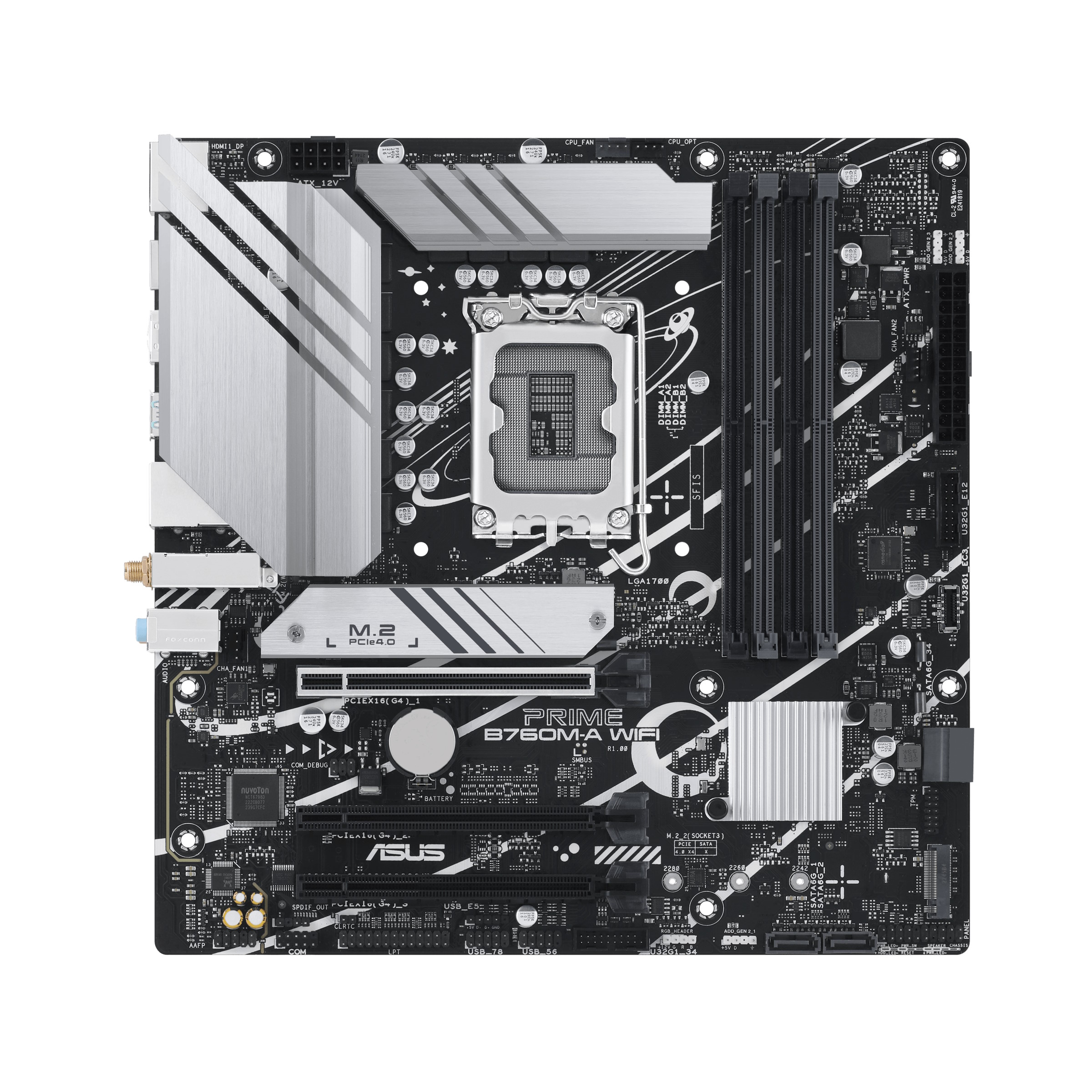 ASUS MB B760, PRIME B760M-A WIFI, LGA 1700, WIFI6, 4DDR5, 90MB1EL0-M1EAY0