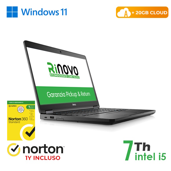 RINOVO NB DELL Latitude 14 E5480 i5-7X00U DDR4 8GB SSD 256GB HDMI W11P CLOUD 20GB Grade A 1Y Warra