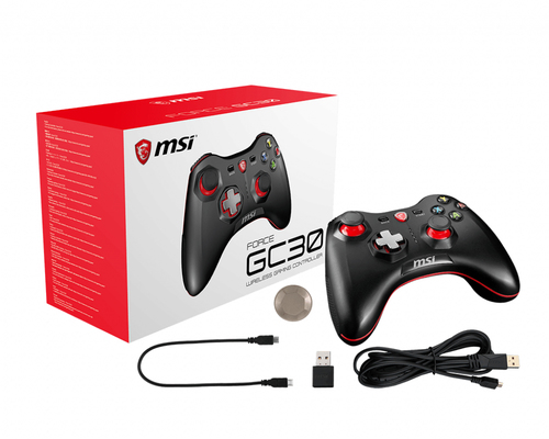 MSI CONTROLLER GAMING FORCE GC30 V2 WIRELESS/WIRED USB, CAVO 2MT