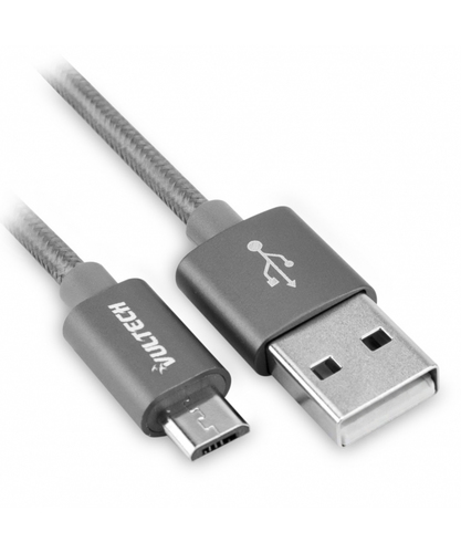 VULTECH CAVO USB TO MICRO-USB 2.0 SM-N31G IN NYLON 1M - GRIGIO