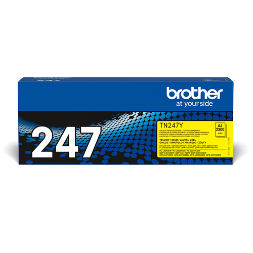BROTHER TN-247Y TONER ALTA CAPACITA' GIALLO 2.300 PAG PER HLL3210CW / HLL3230CDW / HLL3270CDW / DCPL3550CDW / MFCL3730CDN / MFCL3750CDW / MFCL3770CDW