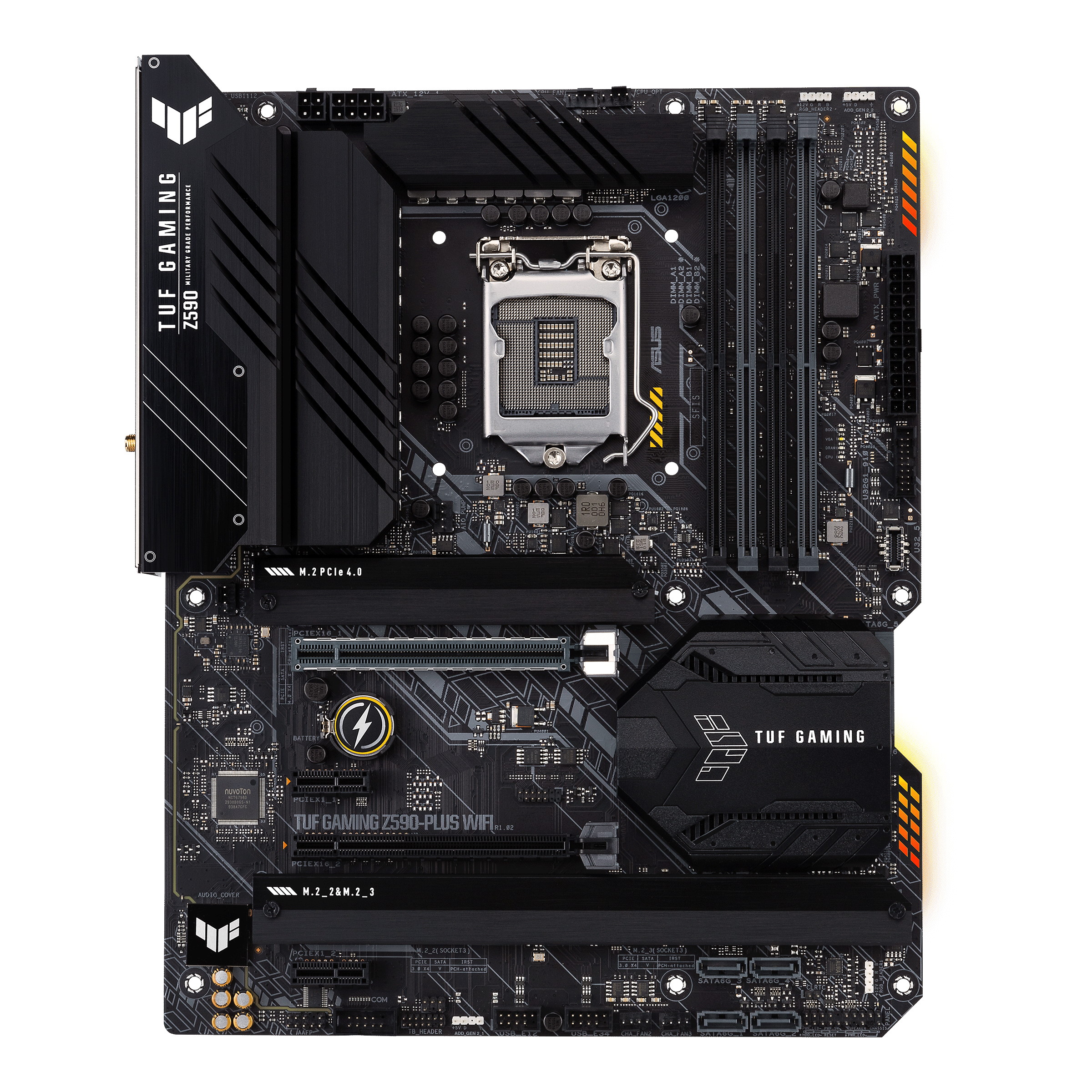 ASUS TUF GAMING B650-PLUS WIFI SCHEDA MADRE B650 ATXAM5 4xDDR5DC DISPLAYPORT HDMI 1xPCIe4.0x16 4xSATA3 M.2 WIFI USB3.2 NERO